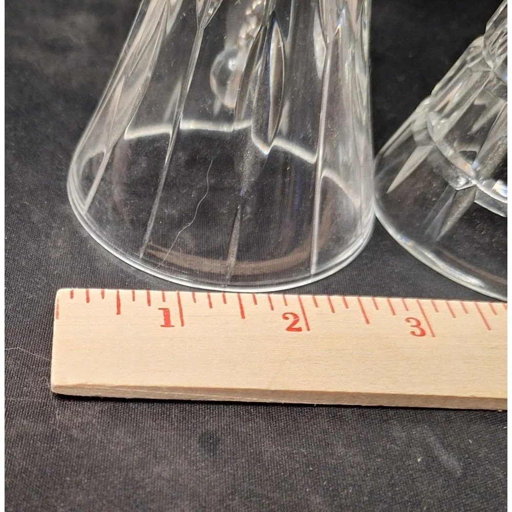 Pair of Enesco Genuine Lead Crystal Bells (two slightly different types).